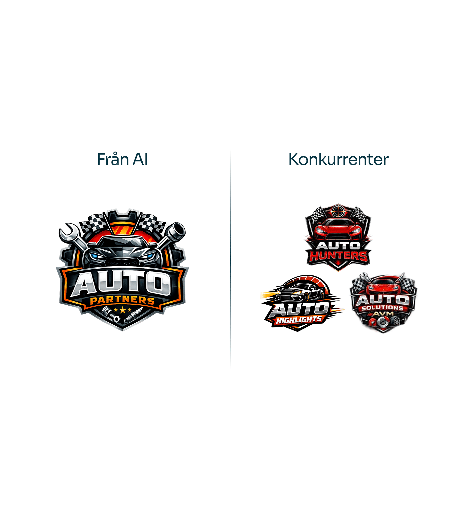 AI-genererade logotyper blir ofta generiska och liknar konkurrenters loggor.